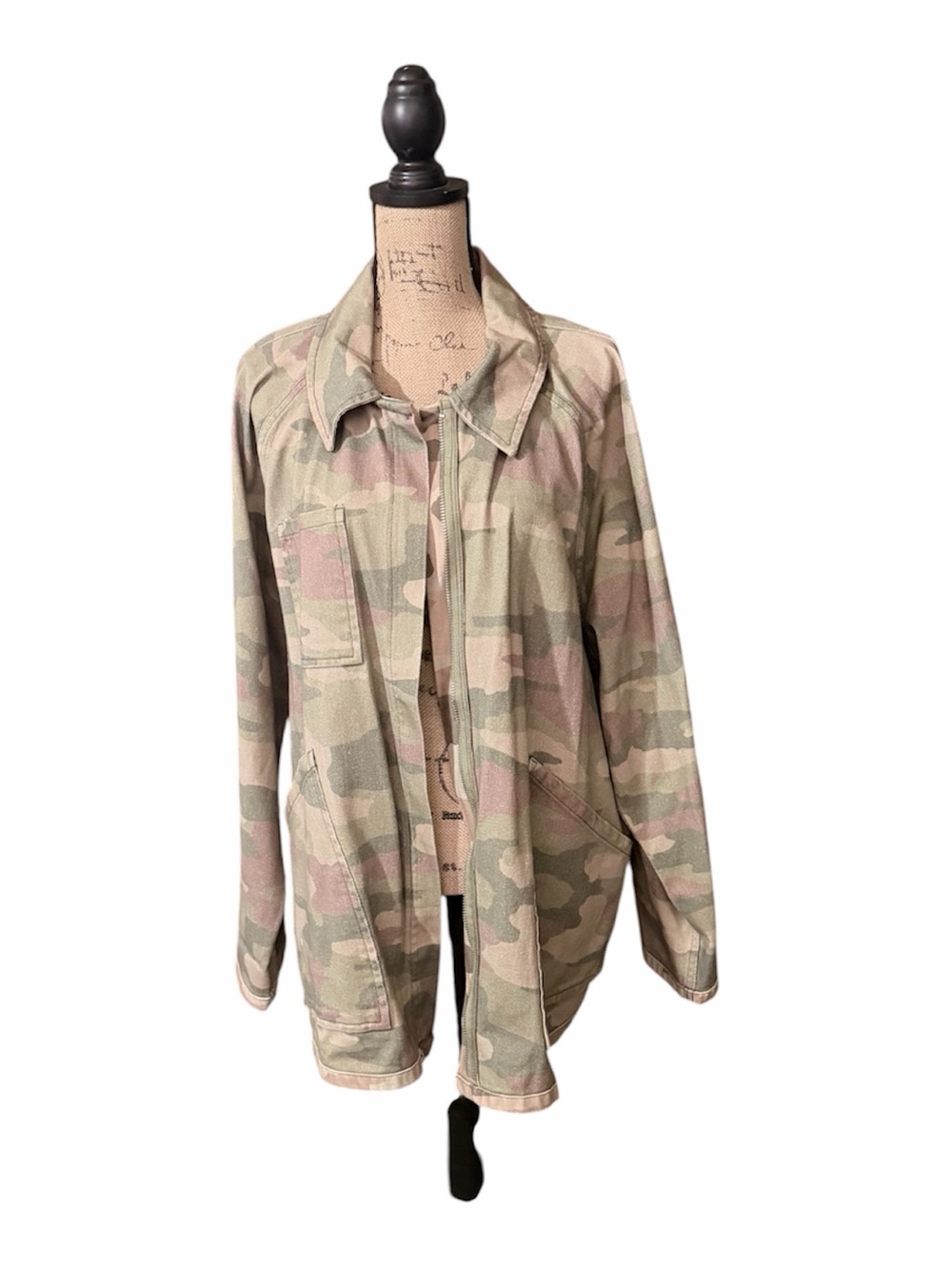 We The Free Desert Camo Oversized Jacket - Green & Tan